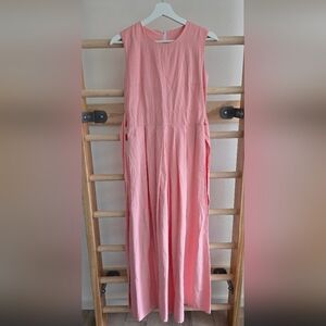 Pale pink cotton maxi dress